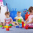 bigstock Group of kids playing with con 12140777