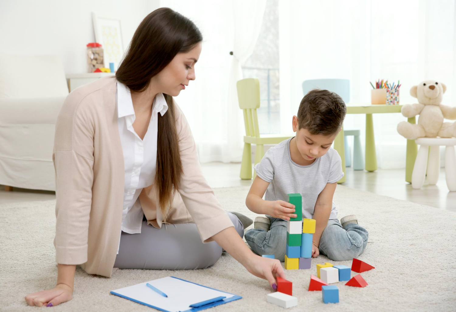 Child receiving personalized pediatric therapy at Theracare Pediatric Services.